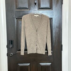 Ann Taylor LOFT V-Neck Brown Cardigan XS